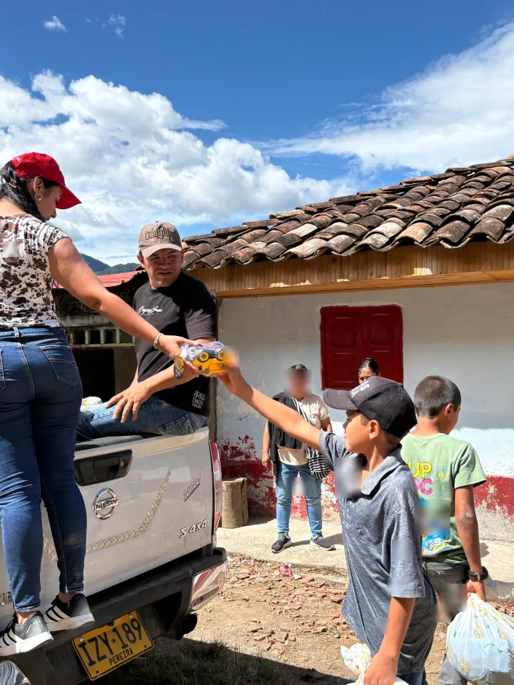 Familias de la vereda La María
